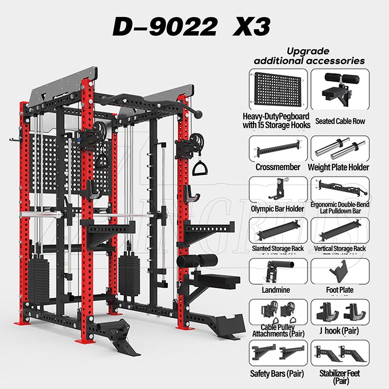 All-in-One Power Rack with Cable Crossover+Smith